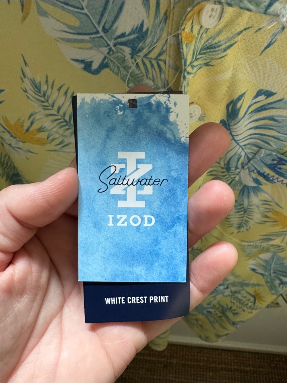 NWT IZOD Saltwater Tropical Print Polo Shirt Men’s Size L UPF 30 Wicking - Picture 2 of 8